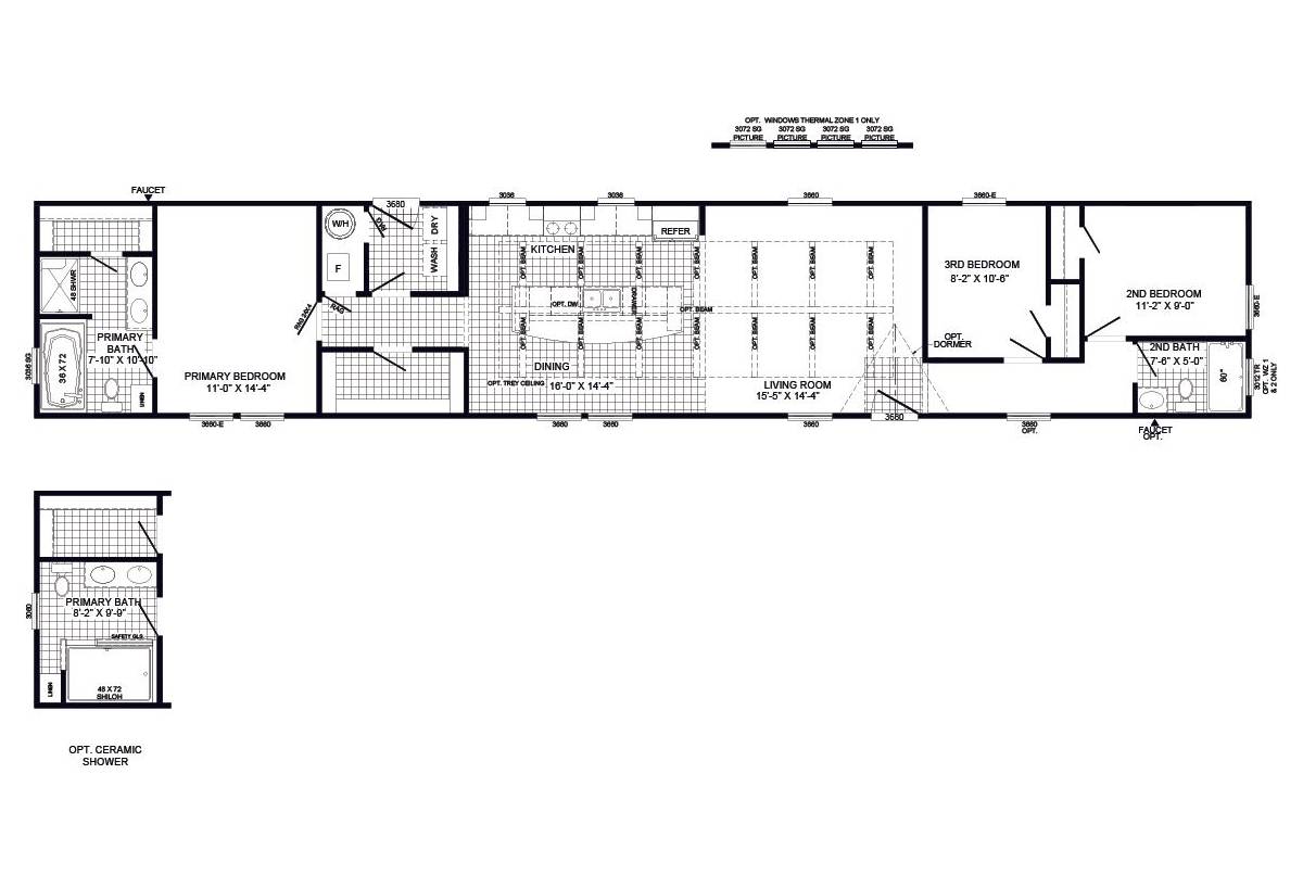 Admiral / The Dewey 73ADM16843AH by Clayton Homes of Tupelo